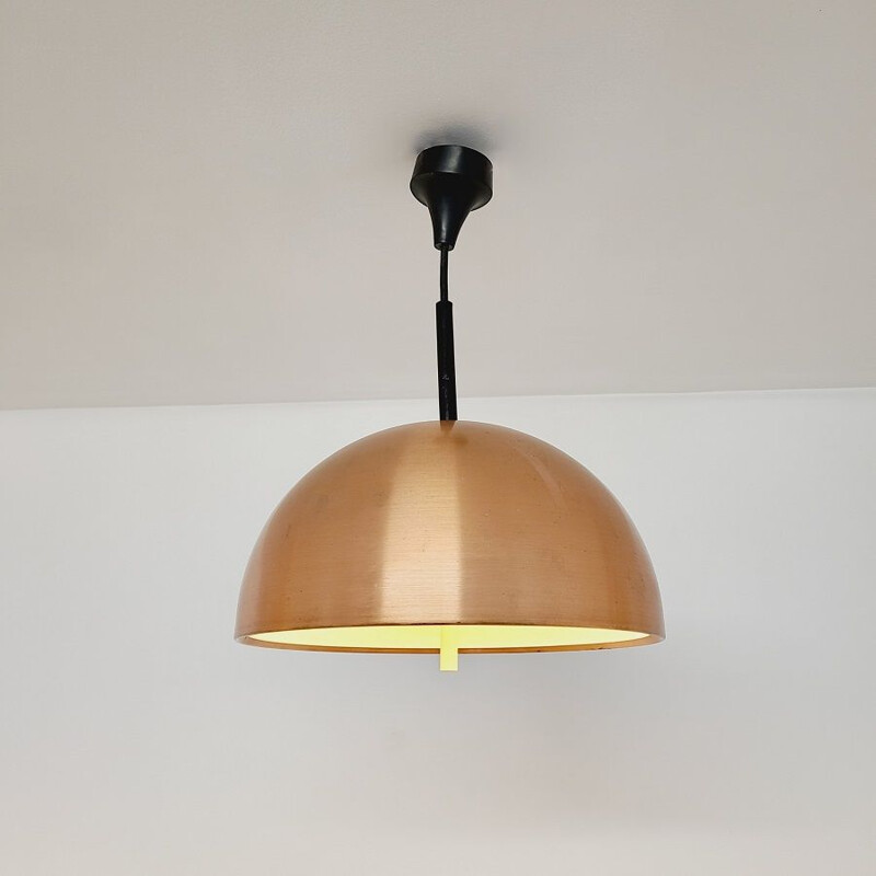 Scandinavian vintage copper pendant lamp, 1970