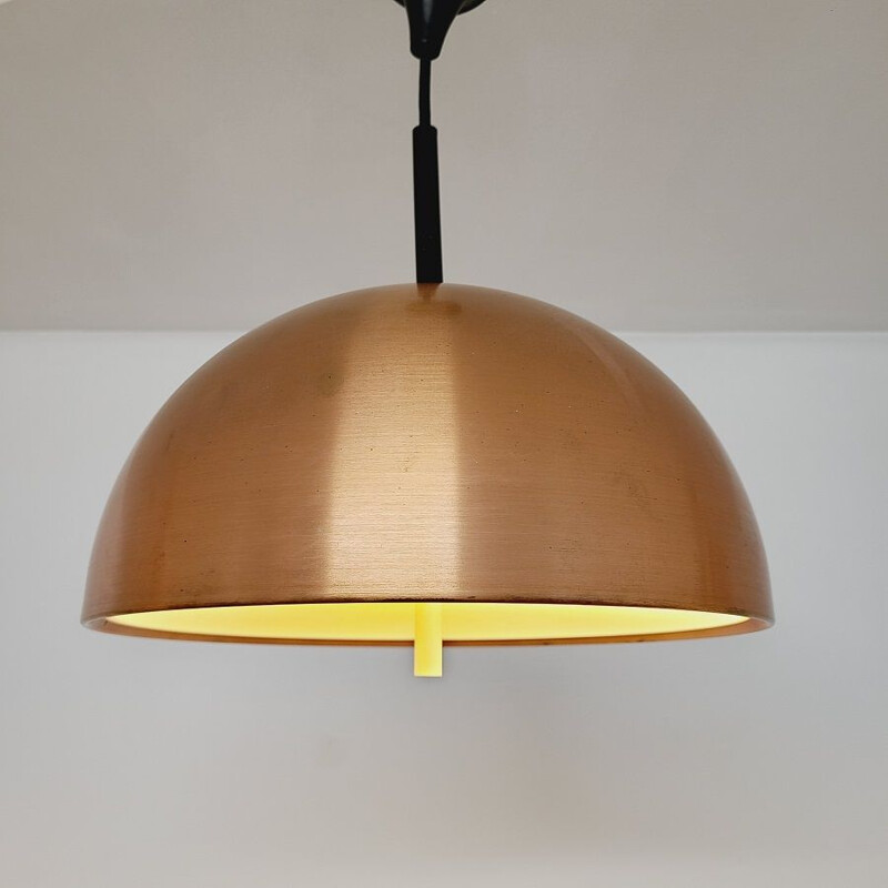 Scandinavian vintage copper pendant lamp, 1970