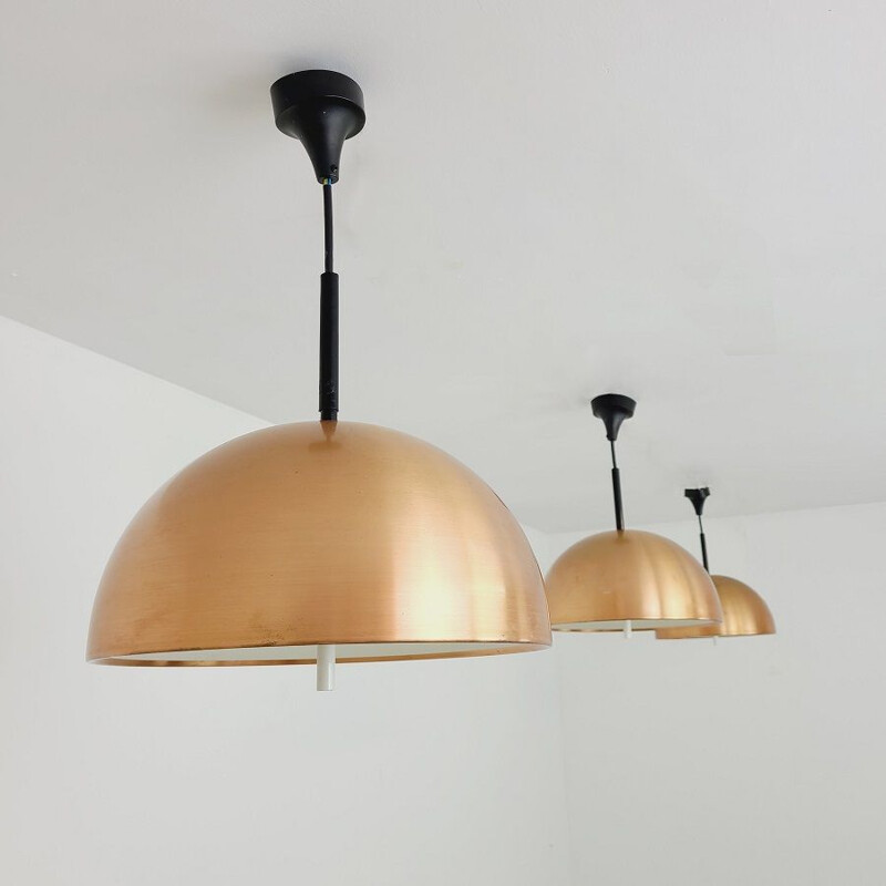 Scandinavian vintage copper pendant lamp, 1970