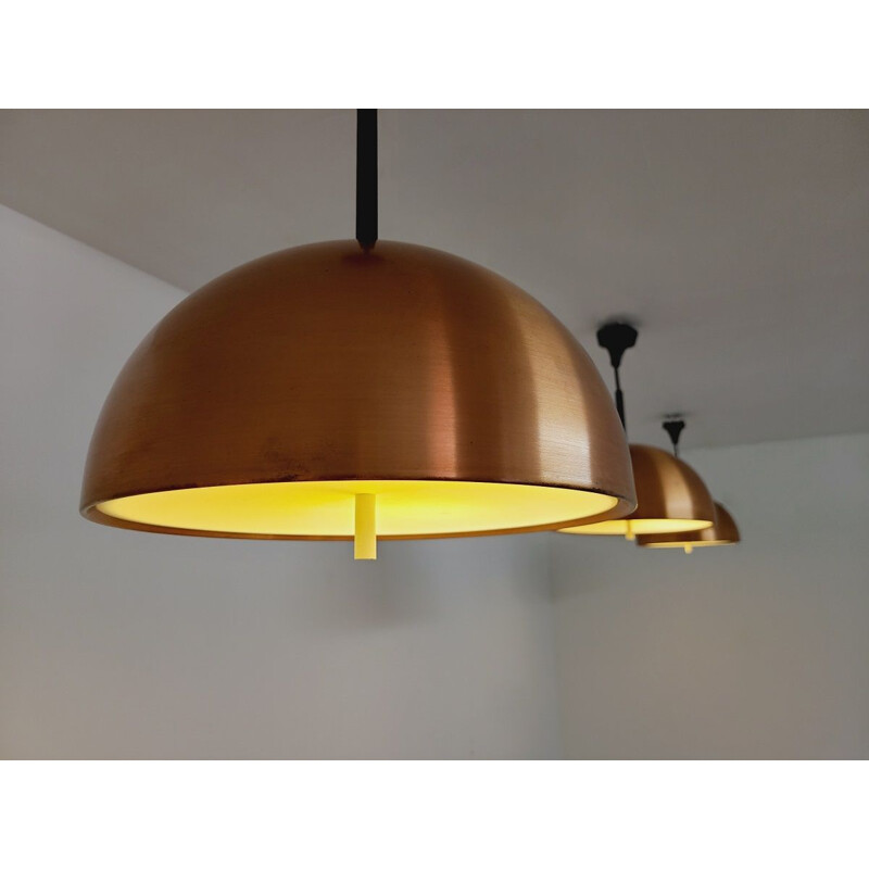 Scandinavian vintage copper pendant lamp, 1970