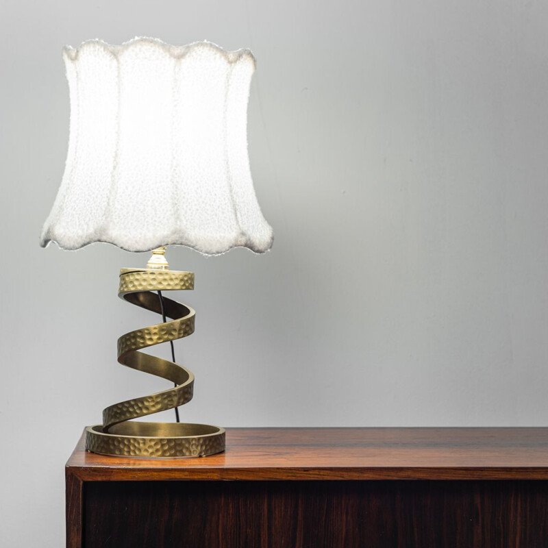 Lampe de table vintage en laiton par Luciano Frigerio, 1970
