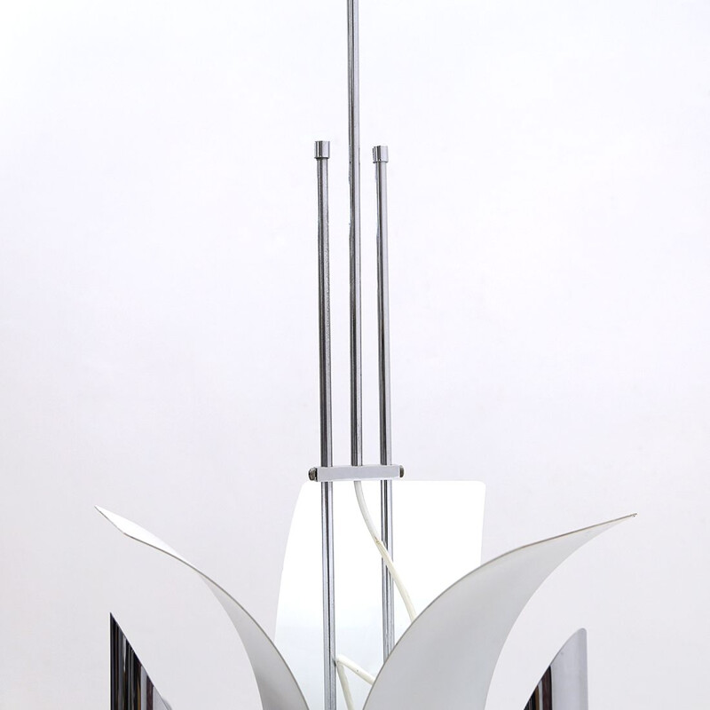 Candelabro de metal cromado Vintage 7-luz por Lampter, 1970