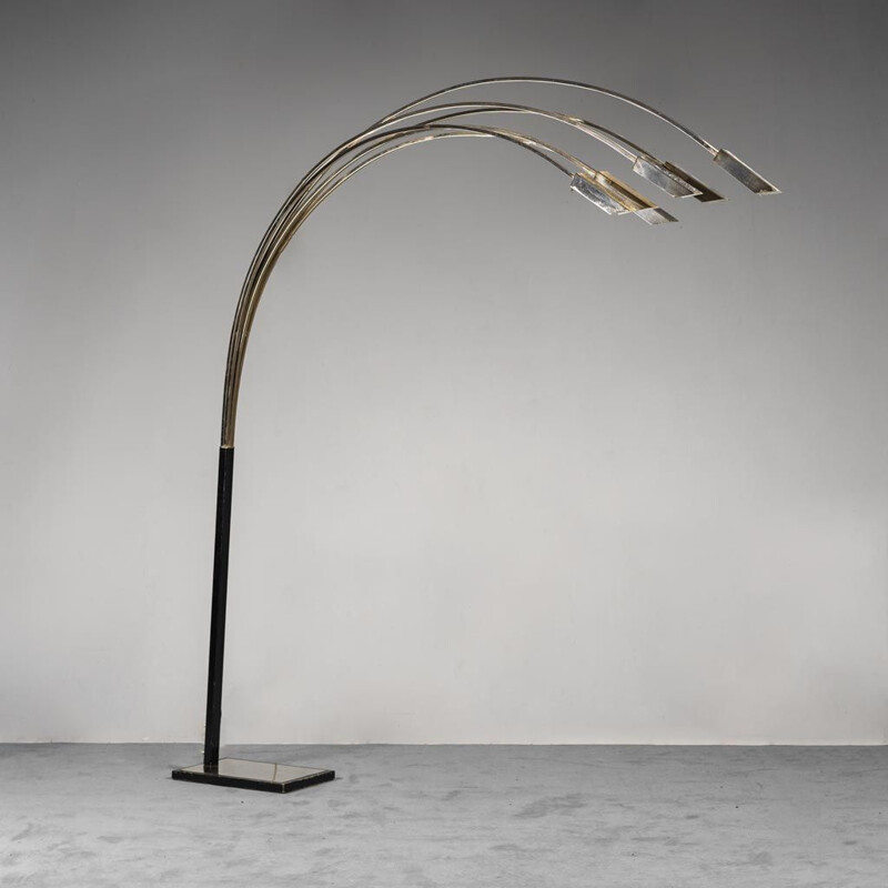 Vintage-Stehlampe aus Metall und Messing von Goffredo Reggiani, 1970