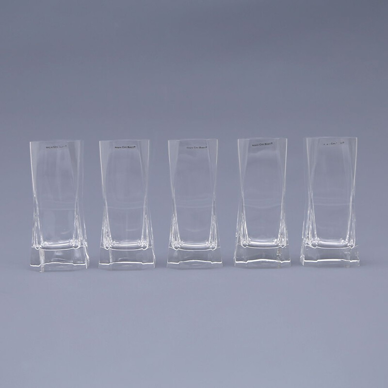 Set of 5 vintage glasses by Cini Boeri for Arnolfo di Cambio, 1970s