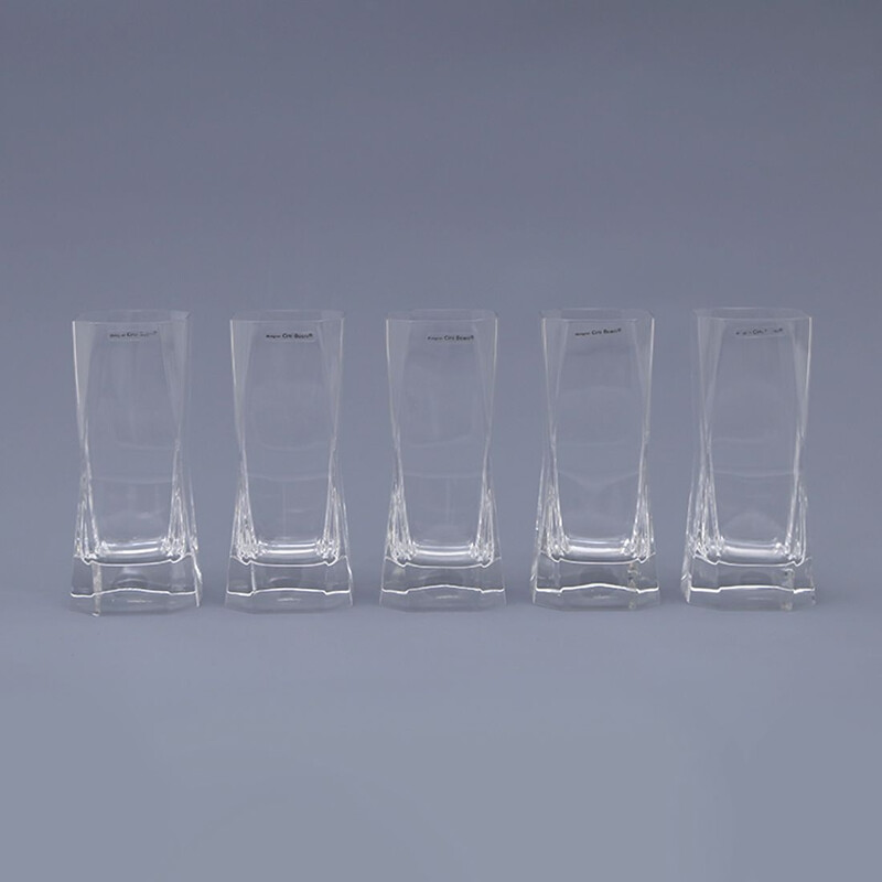 Set of 5 vintage glasses by Cini Boeri for Arnolfo di Cambio, 1970s