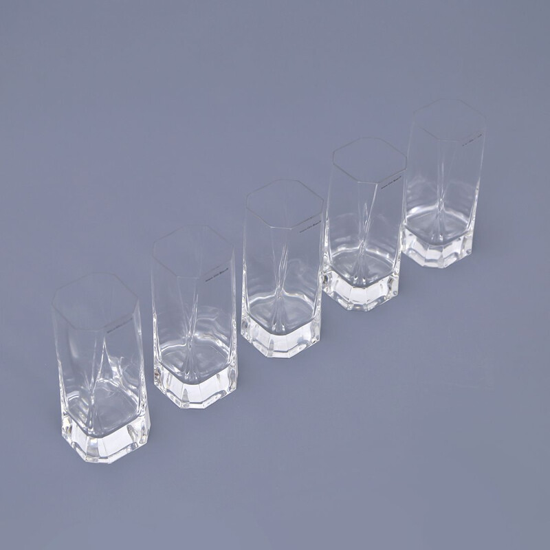 Set of 5 vintage glasses by Cini Boeri for Arnolfo di Cambio, 1970s