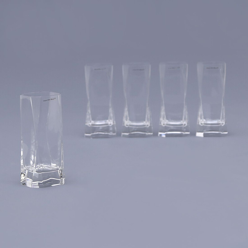 Set of 5 vintage glasses by Cini Boeri for Arnolfo di Cambio, 1970s
