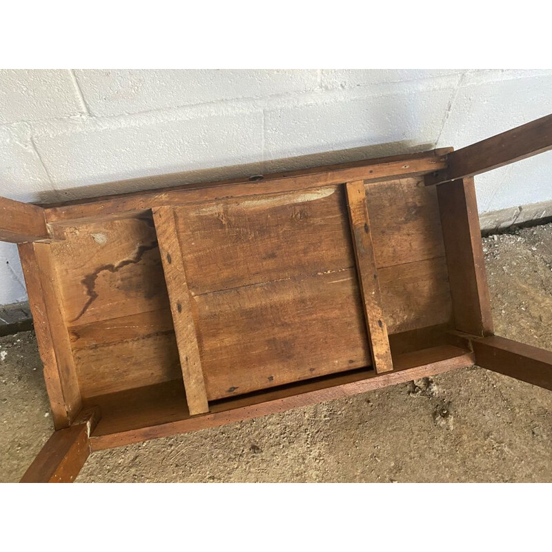 Bureau vintage en chêne massif avec 1 tiroir