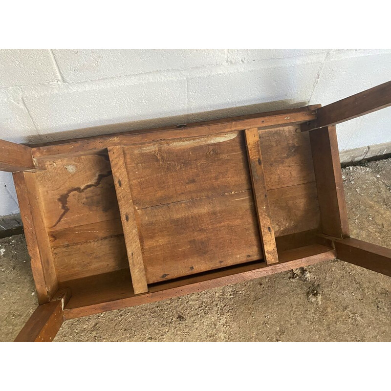 Vintage solid oakwood desk with 1 drawer