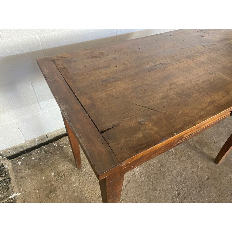 Vintage solid oakwood desk with 1 drawer