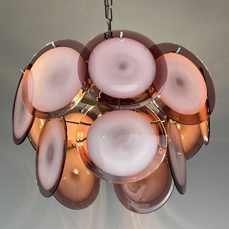 Vintage Murano glass chandelier by Gino Vistosi, Italy 1970s