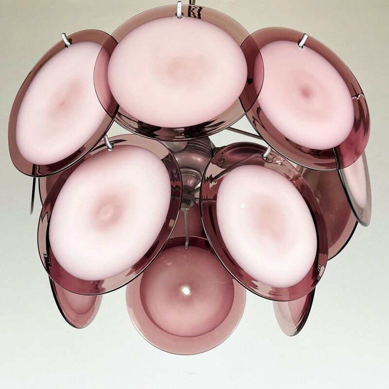 Vintage Murano glass chandelier by Gino Vistosi, Italy 1970s