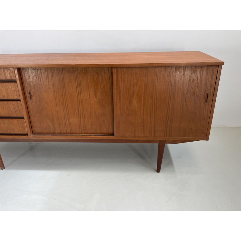 Vintage teak sideboard with sliding doors, 1960s