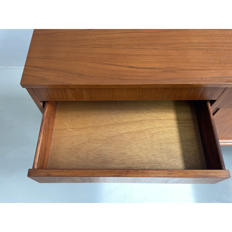 Vintage teak sideboard with sliding doors, 1960s