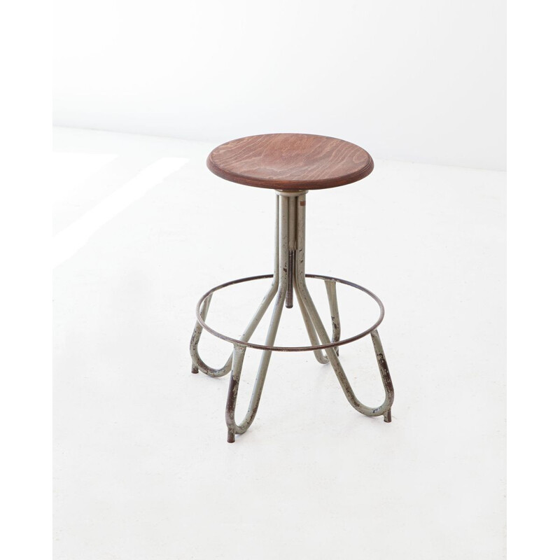 Vintage Italian iron stool, 1950s