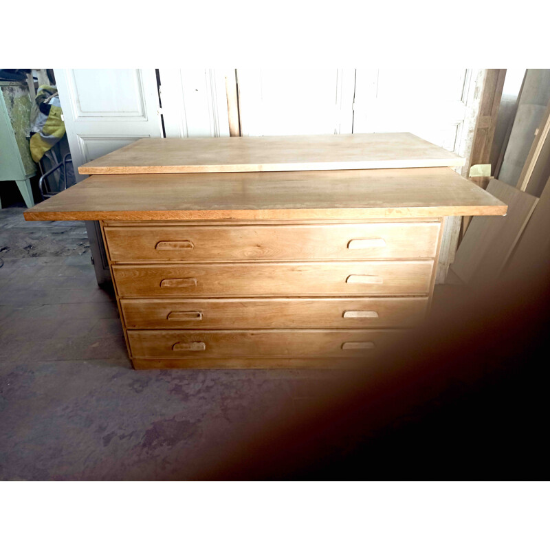 Vintage solid ashwood chest of drawers, 1930