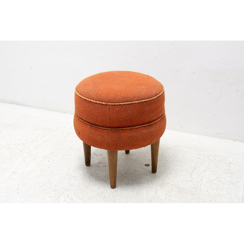 Vintage pouffe by Jindřich Halabala for Úp Závody, Czechoslovakia 1930s