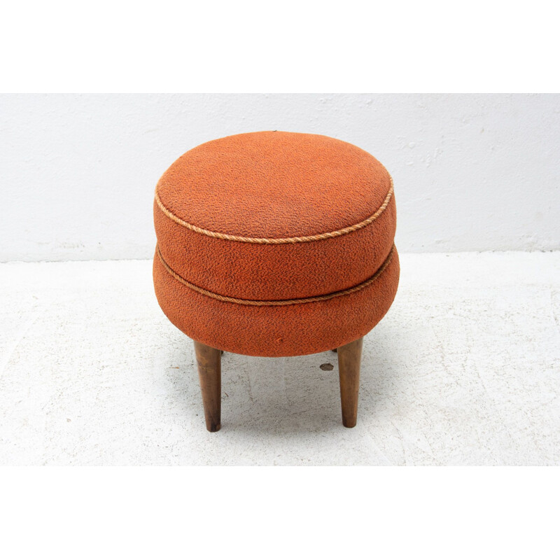 Vintage pouffe by Jindřich Halabala for Úp Závody, Czechoslovakia 1930s