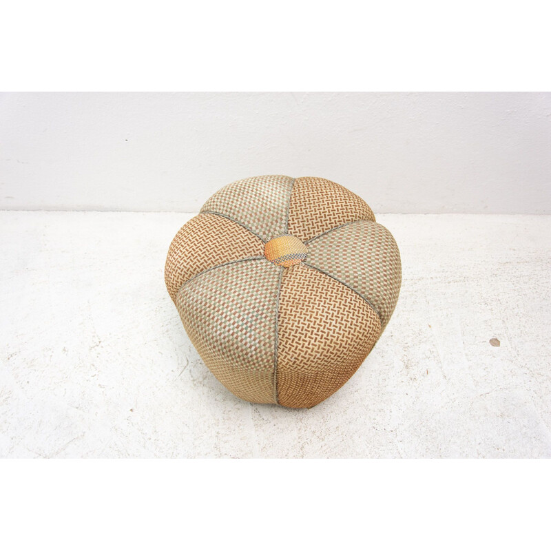 Vintage Art Deco pouffe by Jindřich Halabala for Up Závody, Czechoslovakia 1950s