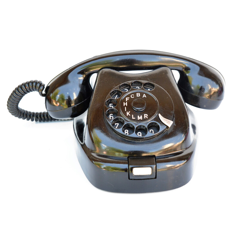 Vintage bakelite telephone P-9024 by Tesla Liptovský Hrádok, 1964