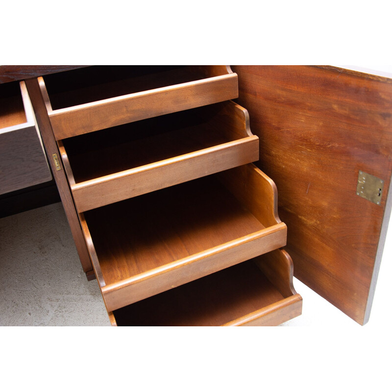 Vintage functionalist oak desk, 1930