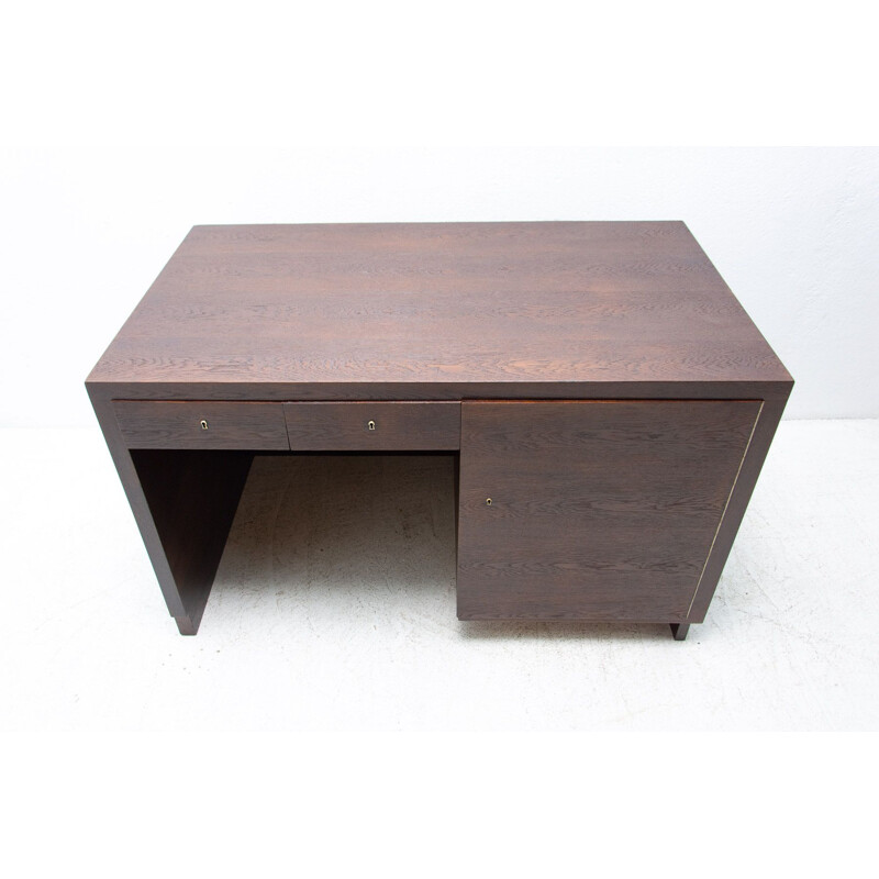 Vintage functionalist oak desk, 1930