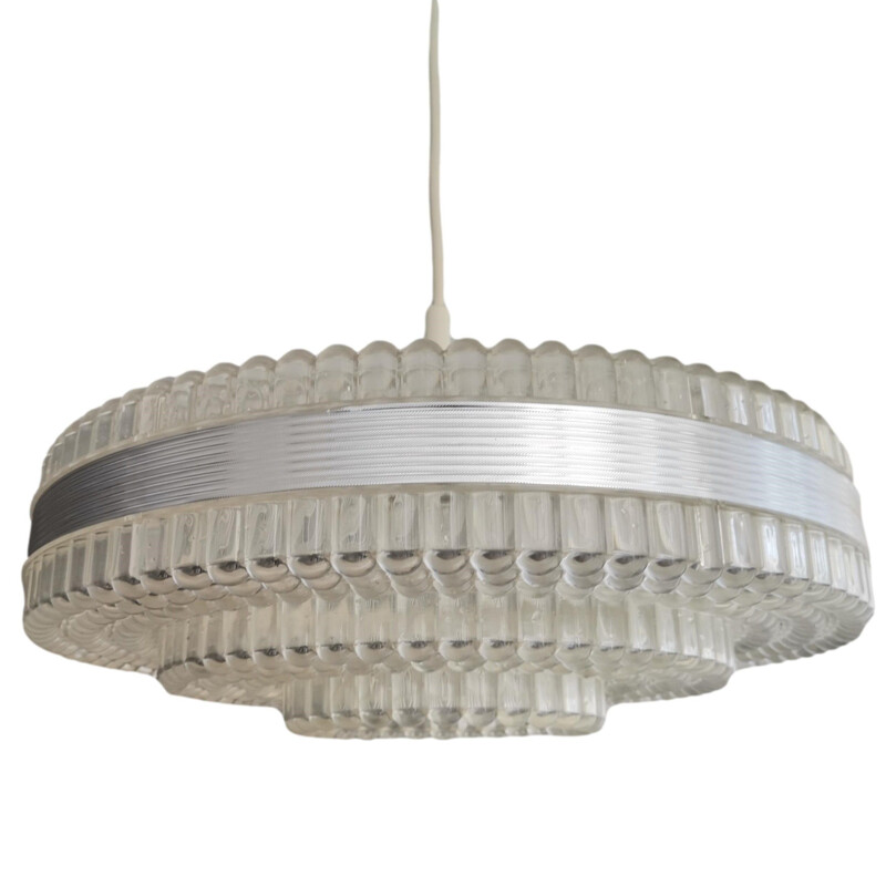 Vintage Scandinavian translucent scrylic Ufi pendant lamp, 1960s