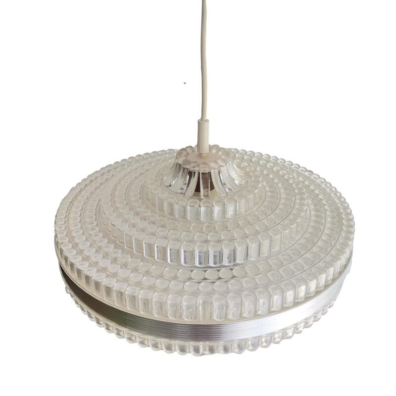 Vintage Scandinavian translucent scrylic Ufi pendant lamp, 1960s