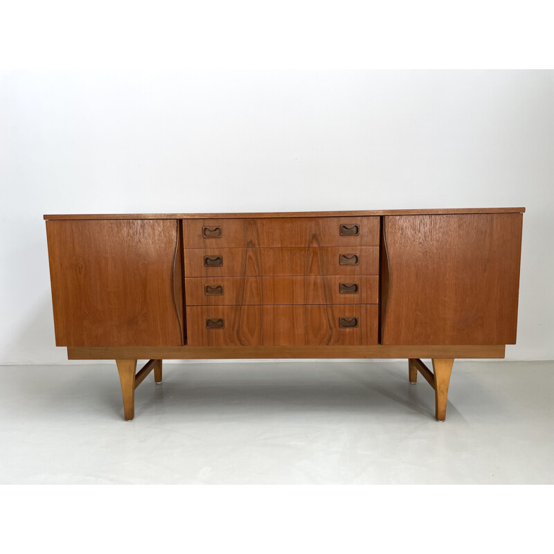 Vintage Teakholz Enfilade mit 4 Schubladen, 1960