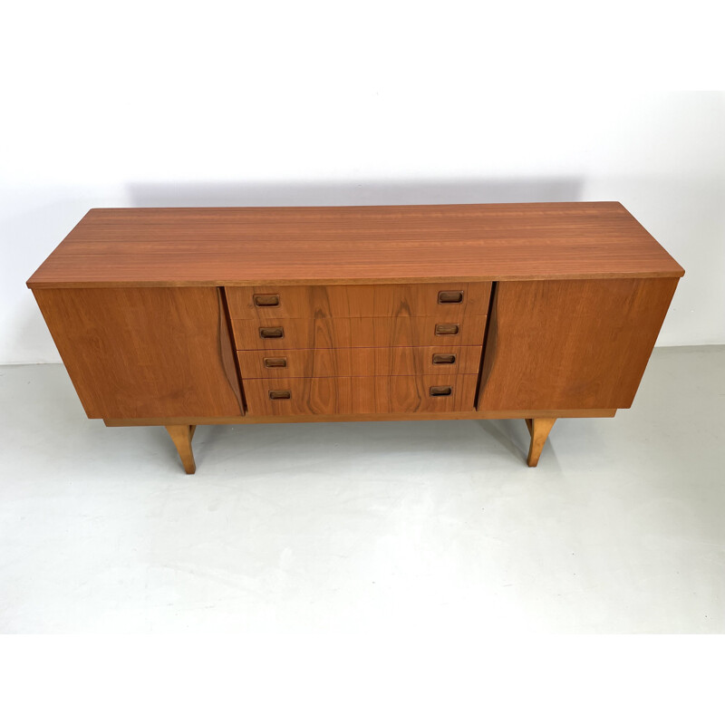 Vintage Teakholz Enfilade mit 4 Schubladen, 1960