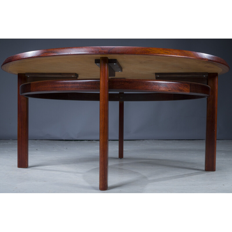 Mid-century rosewood coffee table by Torbjørn Device for Bruksbo, 1960s