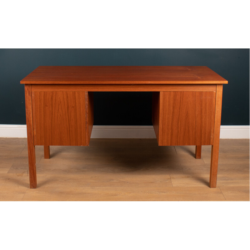 Vintage Deens teakhouten bureau van Bent Silberg Mobler, Denemarken 1960