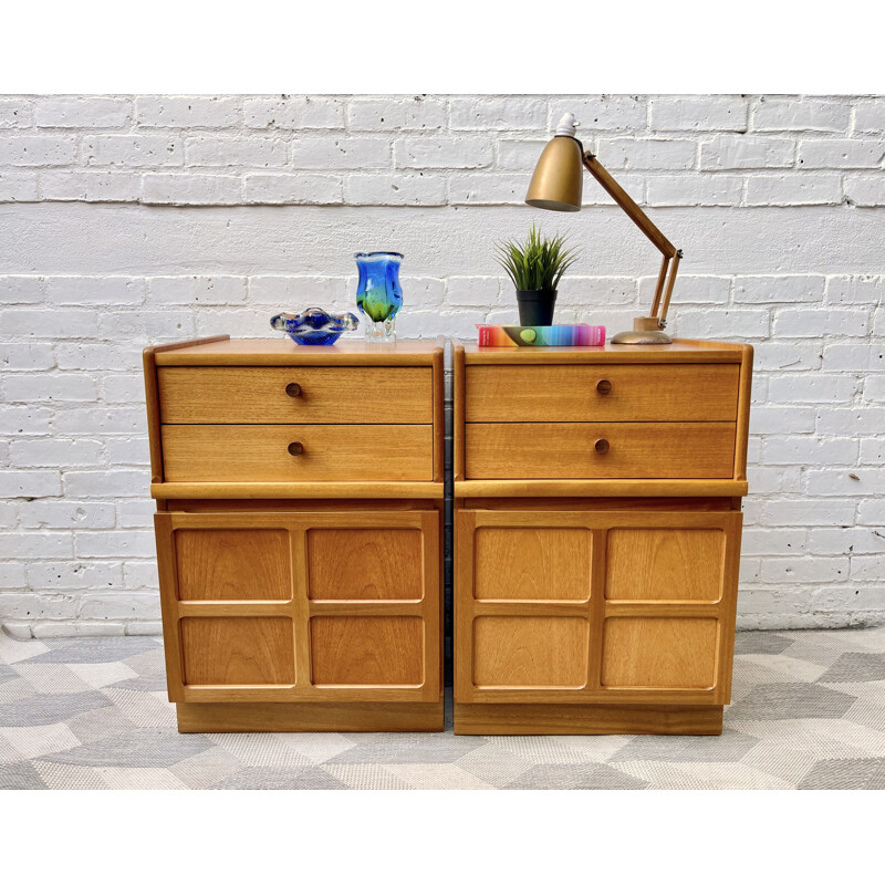 Pair of vintage night stands by Parker Knoll for Nathan, UK 1980