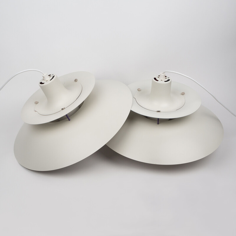 Pair of Danish vintage pendant lamps Ph 5 by Poul Henningsen for Louis Poulsen, 1958