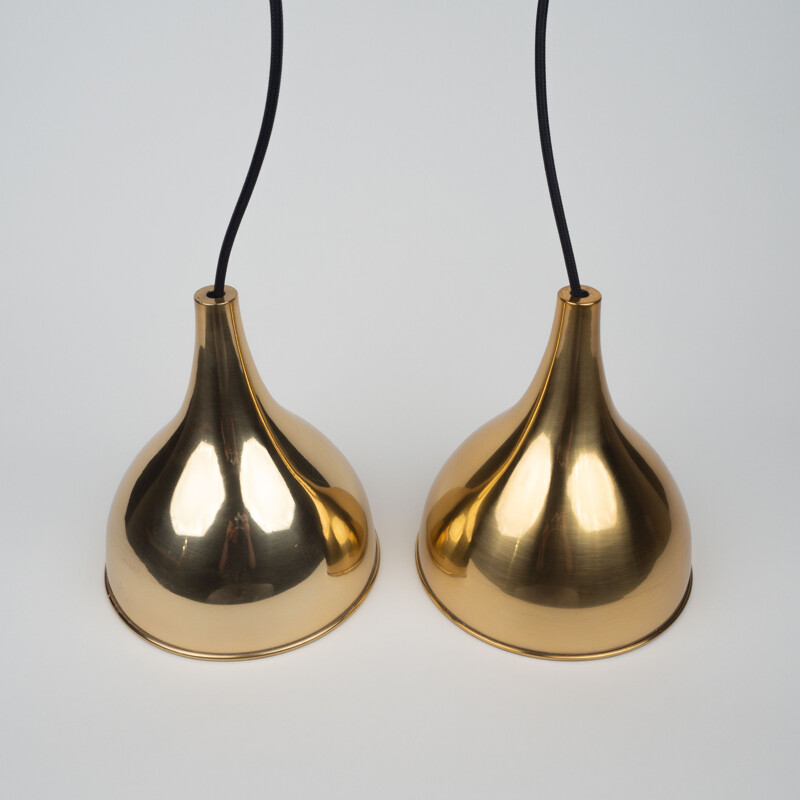 Pair of Danish vintage pendant lamps Silhuet by Jo Hammerborg for Fog og Morup, 1970s