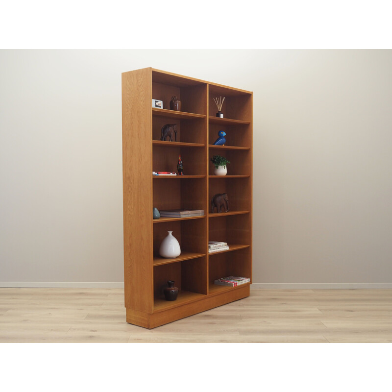 Vintage ash wood bookcase by Hundevad and Co, Denmark 1970
