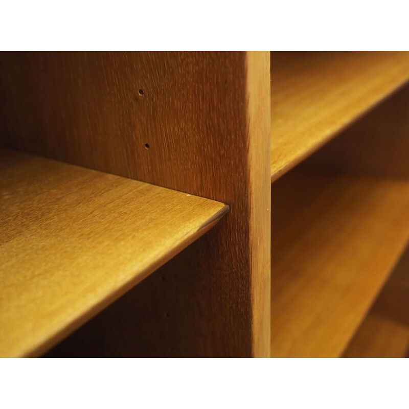 Vintage ash wood bookcase by Hundevad and Co, Denmark 1970