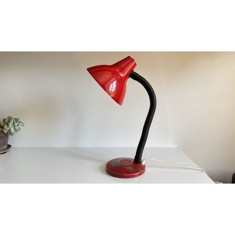 Lampe Aluminior vintage rouge