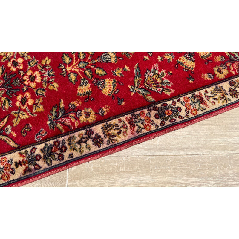 Tapis persan vintage en laine rouge