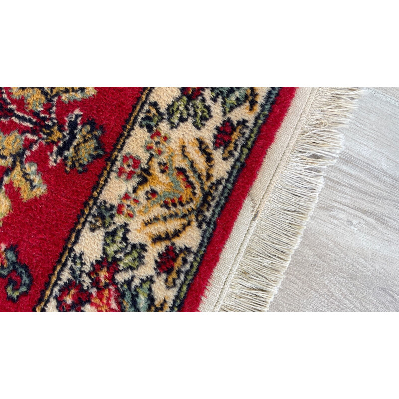Alfombra persa vintage de lana roja