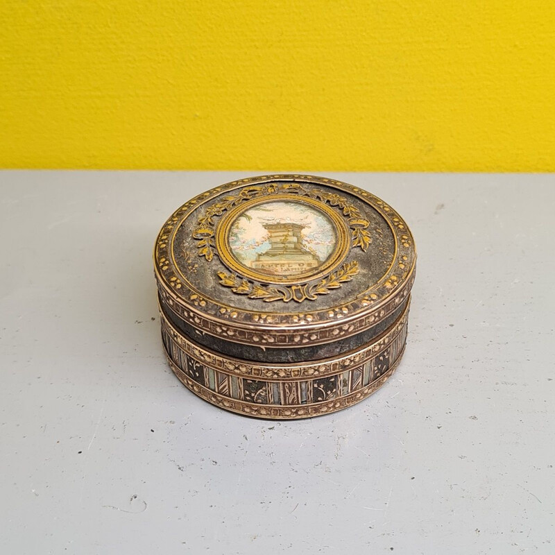 Vintage gold and tortoise shell snuffbox by Pierre-Guillaume Sallot, France