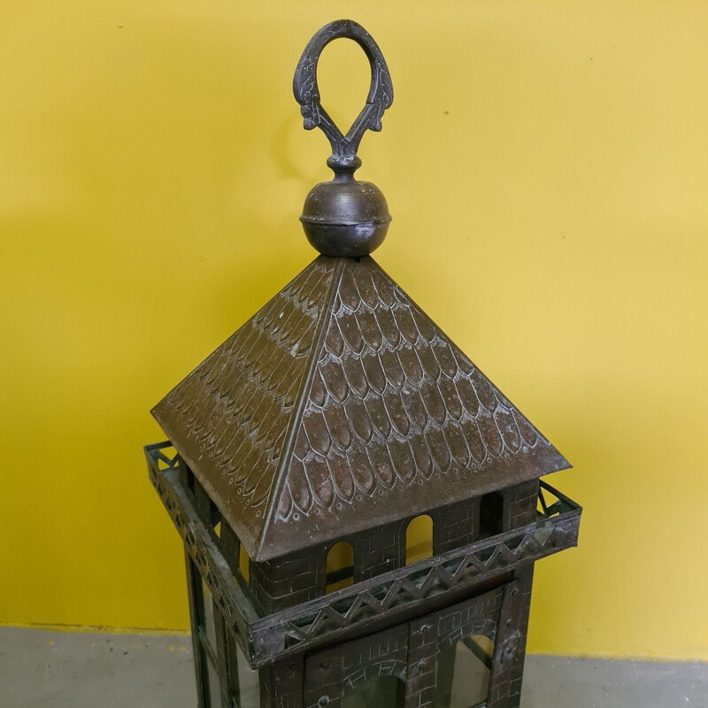 Vintage copper tower lantern, 1900s