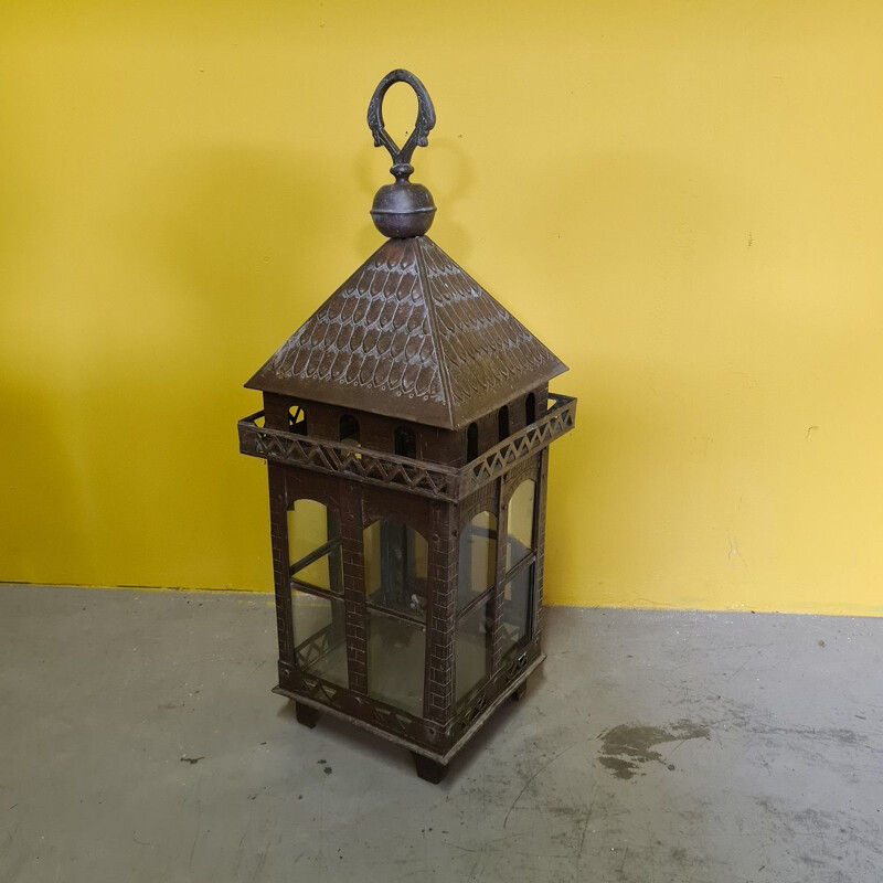 Vintage copper tower lantern, 1900s