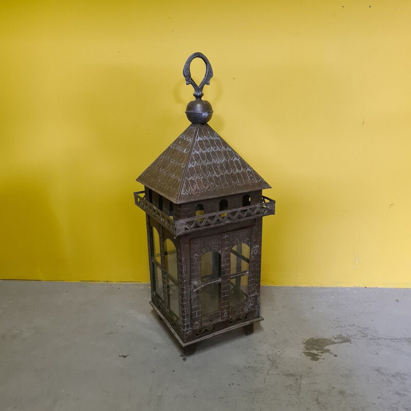 Vintage copper tower lantern, 1900s