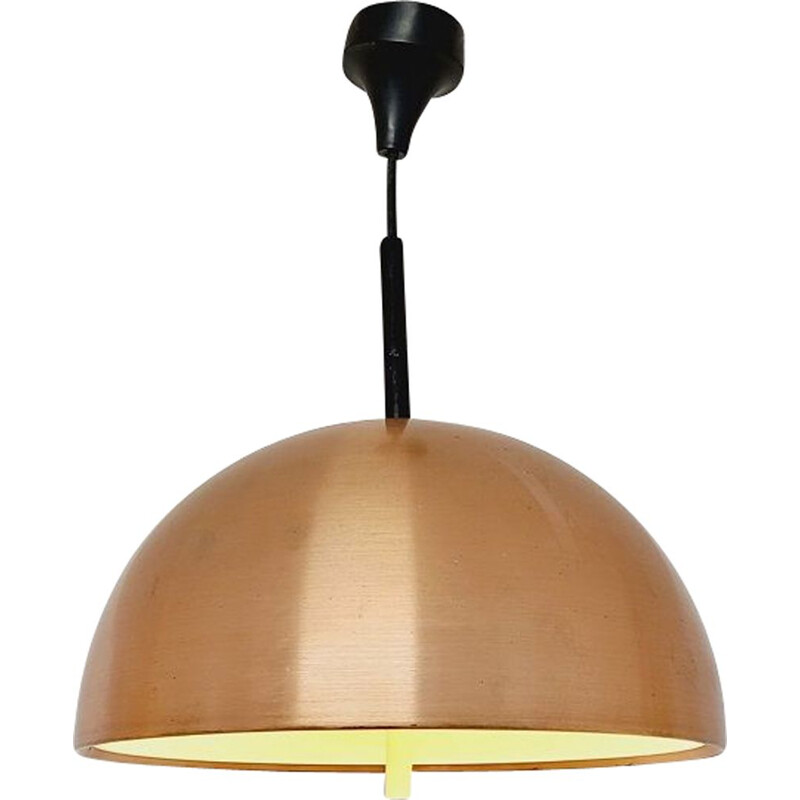 Scandinavian vintage copper pendant lamp, 1970