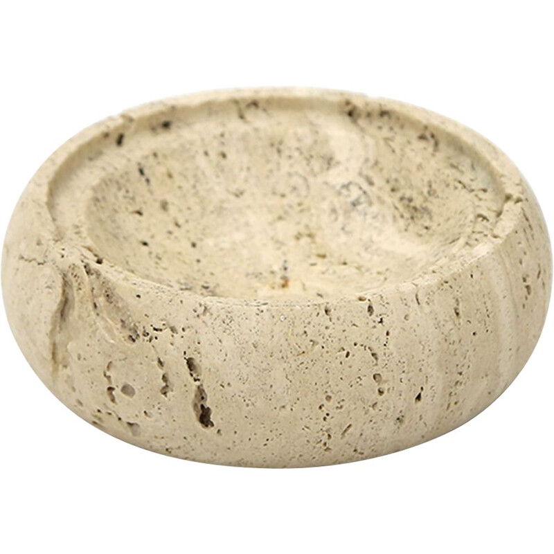 Vintage travertine bowl, 1970s