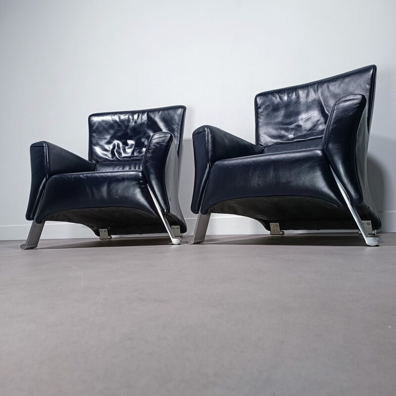 Paar Vintage-Sessel 322 von Anita Schmidt für Rolf Benz, Deutschland 1980