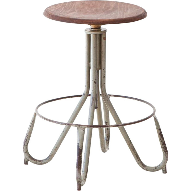 Vintage Italian iron stool, 1950s