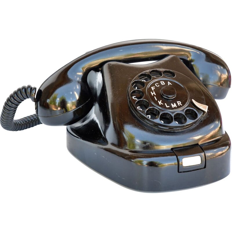 Vintage bakelite telephone P-9024 by Tesla Liptovský Hrádok, 1964