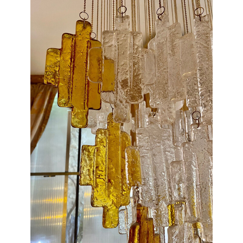 Vintage chandelier by Albano Poli for Poliarte, 1970